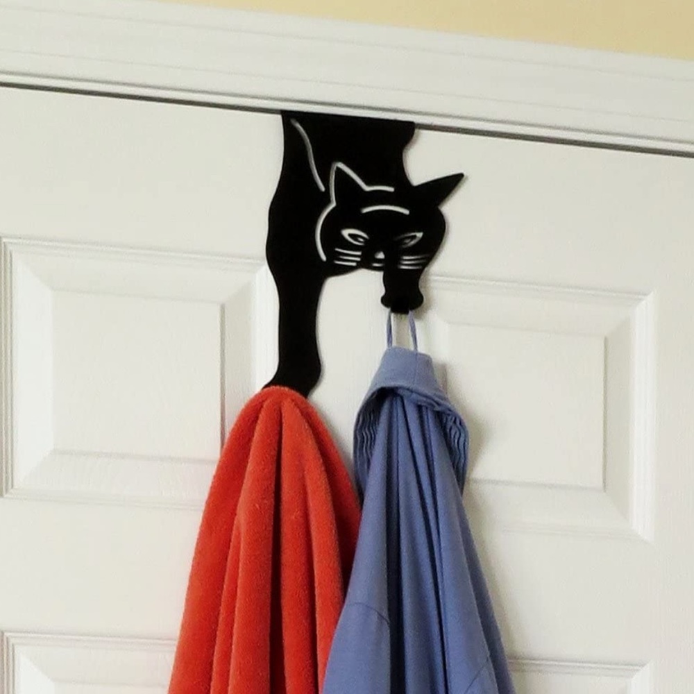 Cat Hook for over the door - Black Cat 🐈‍⬛ Decor - Cheeky Kitty